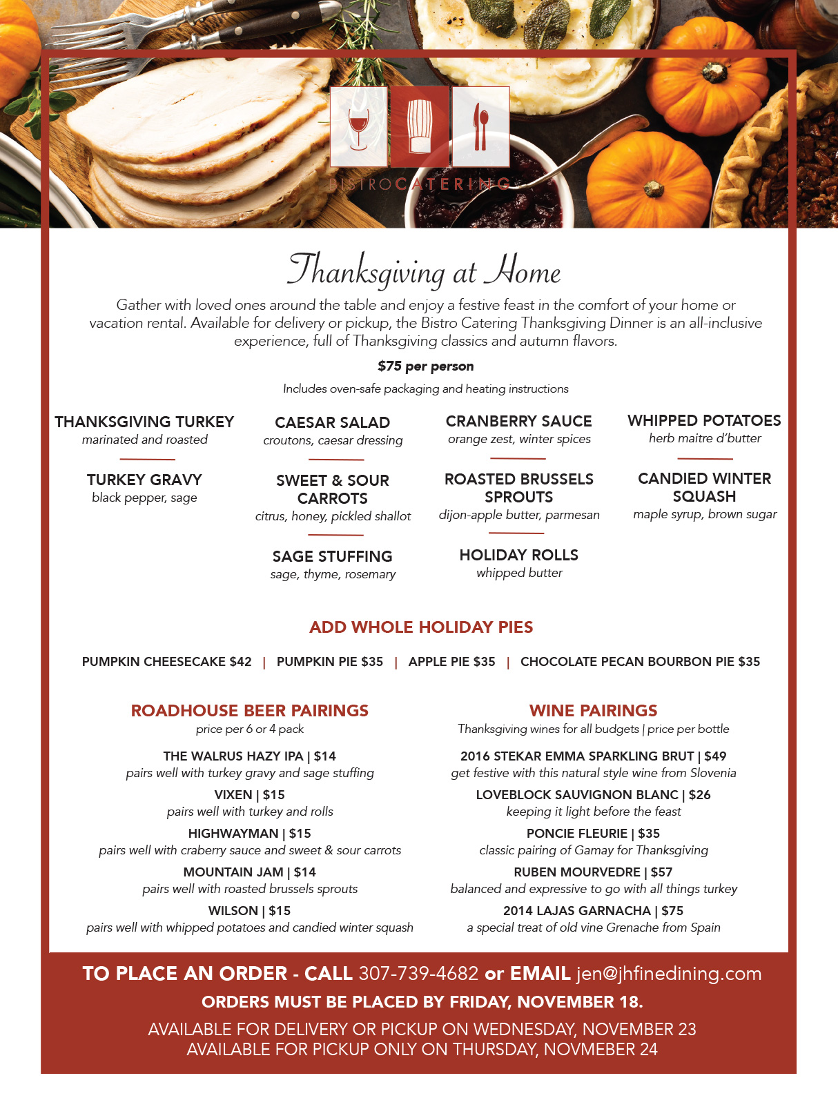 Thanksgiving Menu